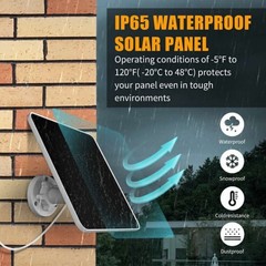 Solar Panel Charger 4W for Ring Video Doorbell 4/3/2 Solar Charger W/Power Cable