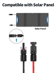 7-in-1 Solar Panel Connector Kit, Universal M-C-4 Cable to DC 8mm XT60 Anders…