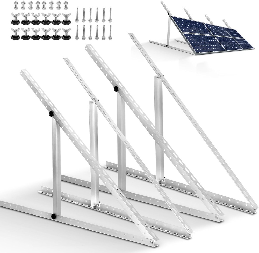 2 Sets (4 Pack) 45inch Adjustable Solar Panel Tilt Mount Brackets with Foldable