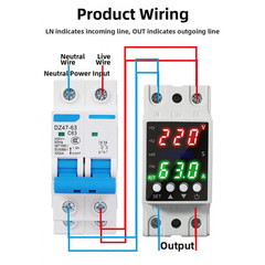 Voltage Protection Device with Real Time Dual LCD Display for AC80V to 300V