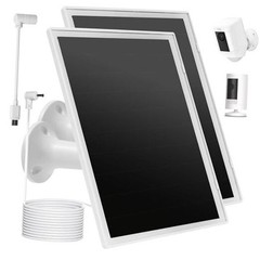 Solar Panel Charger for Ring Camera, Compatible with Ri ng Stick Up White-2Pack