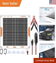Eco-Friendly 12V Solar Car Battery Charger with Intelligent Protection System