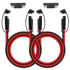 MOOKEERF SAE Extension Cable – 10 AWG, 3FT, 2PCS Quick Disconnect Wire Batter…
