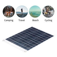13W 5V Solar Panel With Dual USB Port 2PCS Carabiner Polycrystalline OTYT