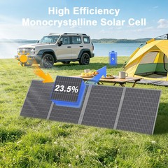 MHPOWOS 200W Portable Solar Panel Foldable Solar Modules for Camping Solar