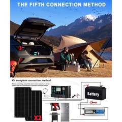 10000W Solar Starter Kit 2x High-Yield Solar Panels + 100A Charge Controller
