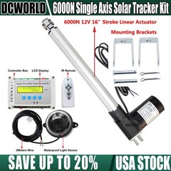 6000N DC 16″ Linear Actuator W/ Controller DIY Single Axis Solar Tracking System