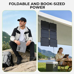 Portable Solar Generator, 300W Portable Power Station with Foldable 60W Solar Pa