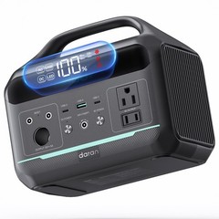 Portable Power Station 300W (600W Peak), 192Wh LiFePO4 Battery Solar Generato…
