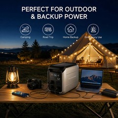 ALLPOWERS 1800W Portable Solar Generator AC UPS Power Station + 100W Solar Panel