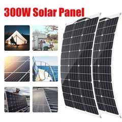 300W Flexible Solar Panel Battery Charger Kit 12V For Car Camping Boat RV Marine