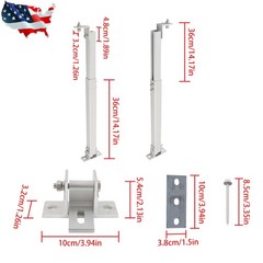 Adjustable Angle For Roof Install Solar Panel RV Tilt Mount Brackets Set 4 Packs