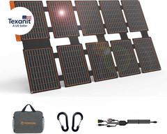 100W Portable Solar Panels Chargers with PD3.0 USB-C,QC3.0 USB-A and DC Outputs