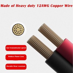1 to 2 Anderson Y Splitter Cable,12AWG Solar Charging Splitter Cable Solar Panel