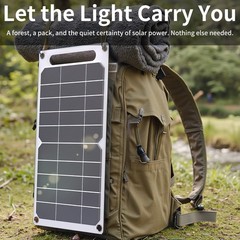 Portable 10W Solar Panel Charger USB Monocrystalline for Phone Outdoor Camping