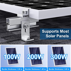 Solar Panel Mounting Bracket Kit for 1-4Pcs Panels, 10 Mini Rails Included