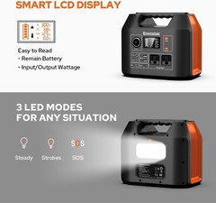 300W 296Wh Battery Bank with 110V Pure Sine Wave AC Outlet for Outdoors Camping