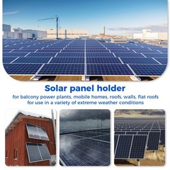 2 Sets Adjustable Solar Panel Tilt Mount Brackets for 50W-400W Panels Boat RV