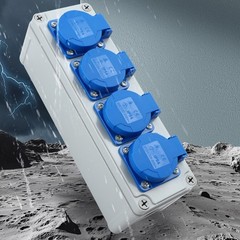 Outdoor Electrical Socket with Safety Protections for Industrial Applications
