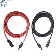 1 Pair 15 FT Black+Red 12AWG Labwork Solar Panel Extension Cable Wire Connector