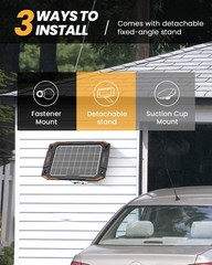All-Weather 12V Solar Battery Charger with Versatile Installation Options