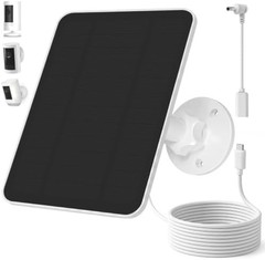 Solar Panel for Ring Camera, Compatible with Spotlight Cam/Pro/Plus Battery, 5W