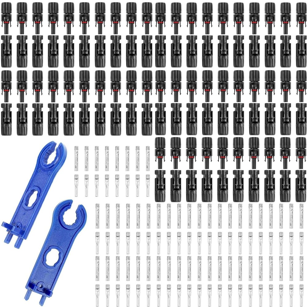 100PCS/50 Pairs Solar Connectors M-C-4 Male/Female IP67 Waterproof Solar Pane…