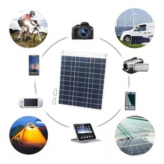 13W 5V Solar Panel With Dual USB Port 2PCS Carabiner Polycrystalline OTYT