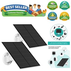 Solar Panel for Security Camera, 5W USB Solar Panel Compatible with Rechargea…