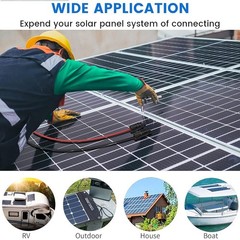 10 AWG Solar Panel Wire 100Ft 6mm² Extension Cable for RV & Marine Black+Red