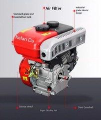 Small Engine 170F Gasoline-Powered Thresher Water Pump Grain Thresher