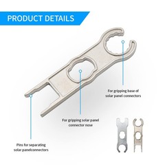 2 Pairs Solar Metal Spanner WrenchSolar Panel Connector Tools Assembly and Di…