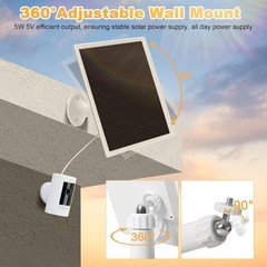 Solar Panel Charger for Ring Cameras – Easy Installation, Waterproof Design