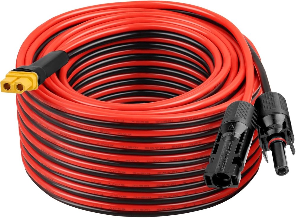 50FT 10AWG Solar to XT60 Extension Cable – Heavy-Duty Power Transfer