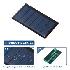 For 2pcs mini solar panels 3V 0.27W 90mA, photovoltaic cells