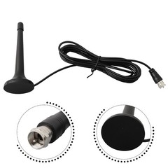 FM Antenna with Magnetic Base and 3 Adapters for Convenient Reception Anywhere