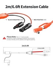 Solar Connector to DC 8mm Adapter Cable, 2M Solar Connector – MC4-DC7909/8020