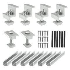 6Pcs Solars Panel Mounting Brackets for Easy Installation on Various Items