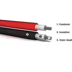 2x 50meter Drum Red and Black Solar Panel PV Cable Wire 6mm² 5 Pairs Connectors