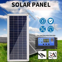 12V Solar Panel Battery Charger+30A PWM Controller Regulator For Car Boat