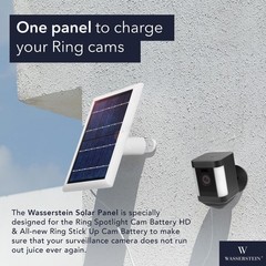 Wasserstein Solar Panel (2W 5V) Compatible with Ring Spotlight Cam Battery/St…