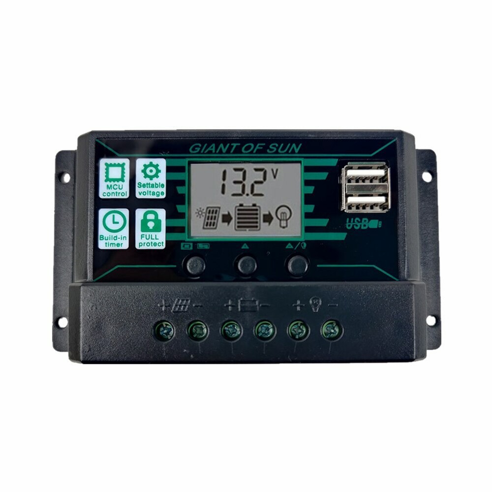 Solar Controller Solar Panel Battery Regulator Dual USB Solar Controller Output
