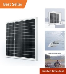 50W Monocrystalline Solar Panel – Efficient Power Charger for RV & Off-Grid