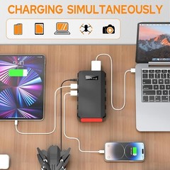 Portable Power Station with AC Outlet, 65W/110V External Battery Pack 24000mAh