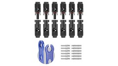 100PCS Solar Panel Connectors IP67 Waterproof Male/Female 10AWG Cable Set