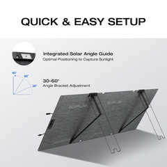 EF ECOFLOW 160 Watt Portable Solar Panel for Power Stations, 25% High Conversion