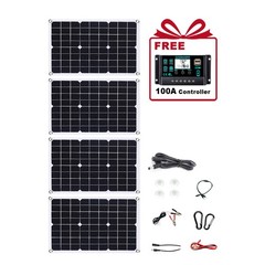 4x500W Solar Panels-100A Controller+Y-Cable+Suction Cups for Home/Outdoor PoweP5