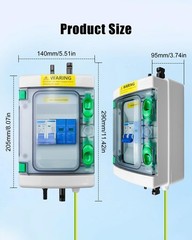 40A DC Solar Disconnect Switch – IP65 PV Circuit Breaker Box, 500V PV Disconn…