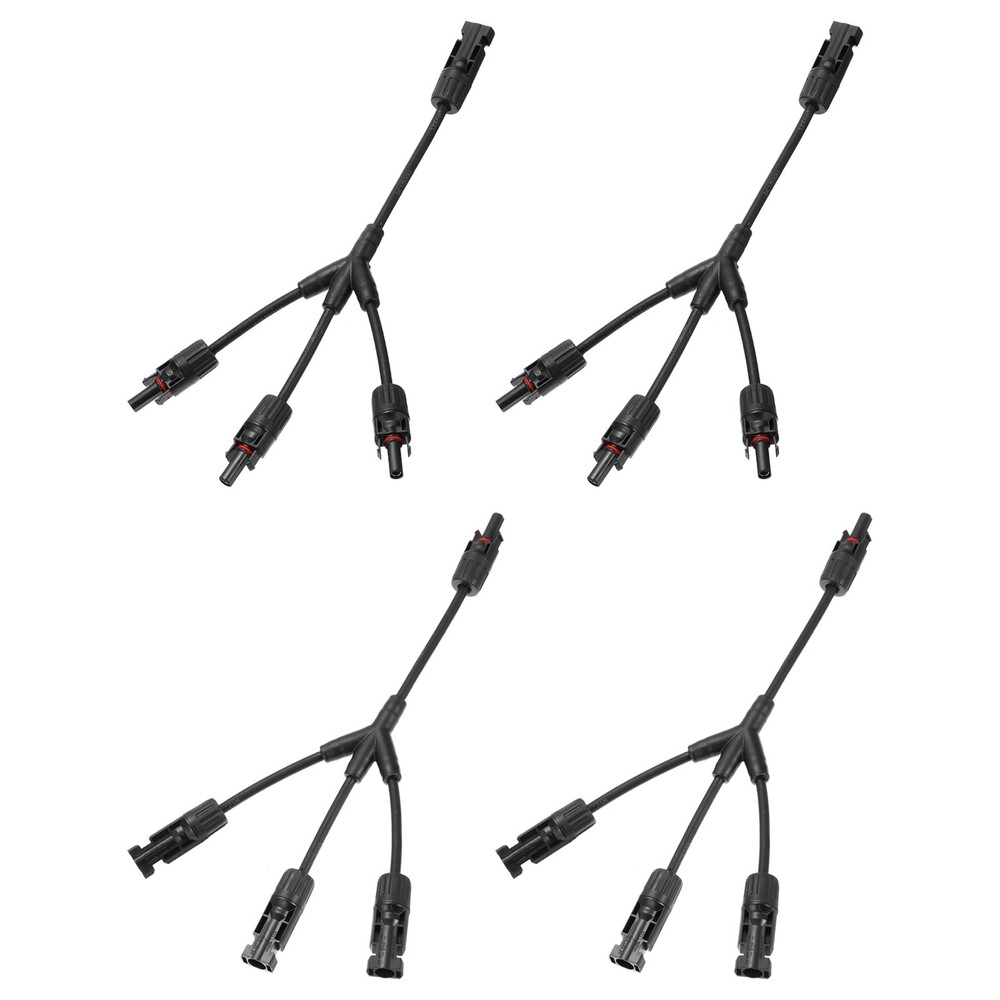 Solar Panel Connector Y Branch 3 to 1 Parallel Solar Panel Splitter 3 Way 2Set
