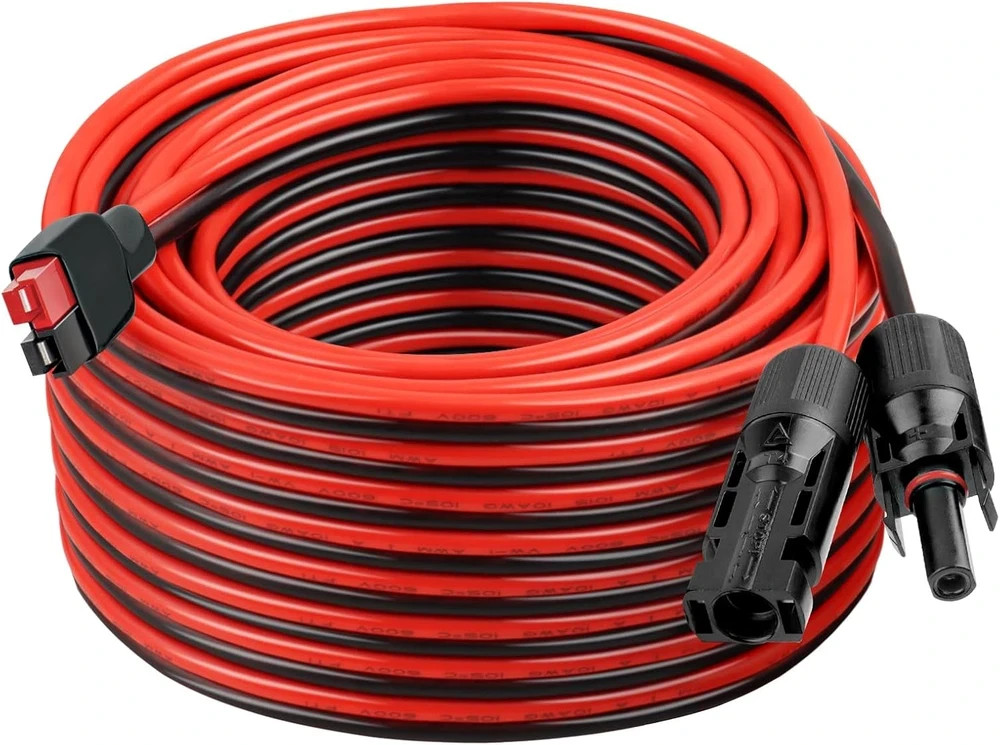 50FT 10AWG Solar Panel Anderson Connector Extension Cable, Tinned Copper